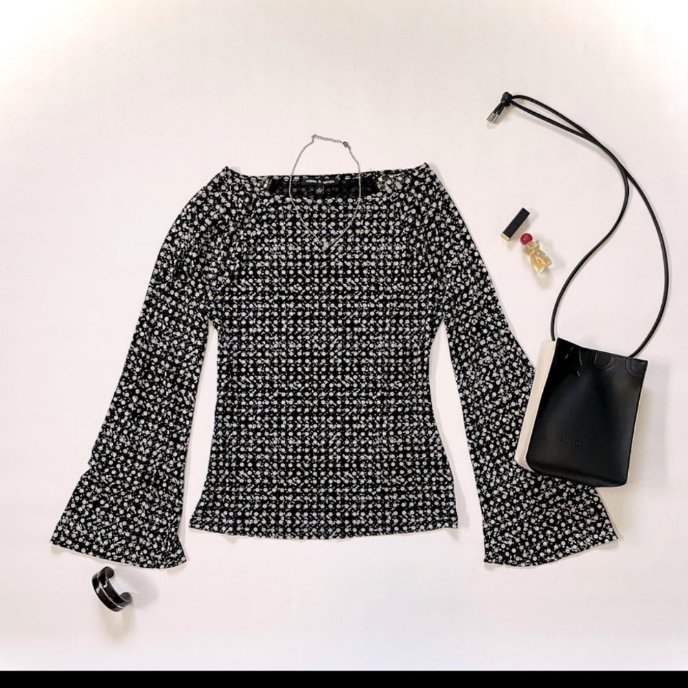 Cable & Gauge Sheer Lined Top